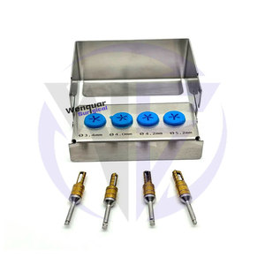 เครื่องมือเก็บกระดูกและฟันแบบแมนนวลทำจากสเตนเลสสตีล4ชิ้นอุปกรณ์สำหรับเก็บกระดูกการบดด้วยตัวเองสว่านทำความสะอาดฟัน - Product Image 3