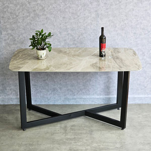 CBBA123 Juego de Comedor Rectangular Moderno, Mesa de 140x80cm con Superficie de Cerámica y 4 Sillas Hechas de Mármol - Product Image 5