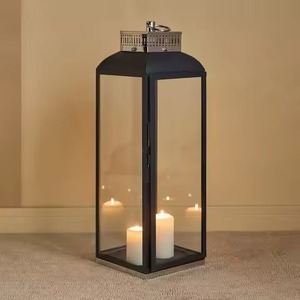 Large Gold Glass Metal Moroccan Candle <b>Lantern</b> Ramadan Decorative <b>Tall</b> Handmade Floor <b>Lanterns</b> - Product Image 6