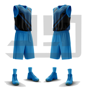 Ensemble de maillots et shorts imprimés pour équipes de basketball professionnelles – Idéal pour l'entraînement, les ligues, les tournois et les matchs de championnat – 100 % polyester - Product Image 4