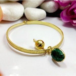 Labradorite Gemstone Cuff <b>Bracelets</b> Fashionable Brass Gold Plated <b>Bracelets</b> - Product Image 1