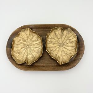 Elegante Tazón Retro de Aluminio para Aperitivos y Frutos Secos, Acabado Dorado Personalizado con PVD, para Exportación Internacional - Product Image 5