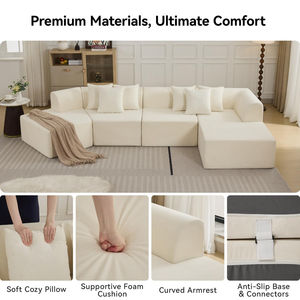 2026 Productos Únicos de Muebles para el Hogar en Alibaba, Sin Cantidad Mínima de Pedido, Embalaje Comprimido, Sofás Esquineros para Apartamentos Pequeños - Product Image 4