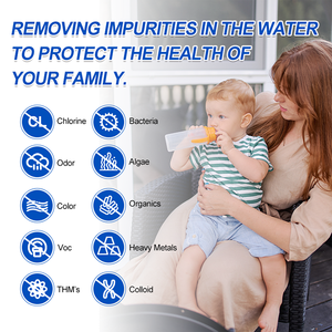 Filtre à eau Icegalax KDF + charbon actif, purification portable haute efficacité pour une eau propre, pour camping-car, extérieur, usage domestique - Product Image 5