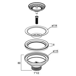 Italian Anti-Blocking Polished Coloured Polypropylene Kitchen Basin <b>Drain</b> Versatile Accessory for Hotel Kitchen & Bathroom - Product Image 3