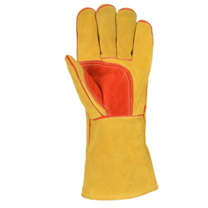 Gants de soudage personnalisés en cuir de chèvre noir de qualité supérieure/Nouveau dernier design 2025 Gants de soudage - Product Image 3