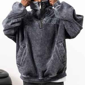 Sweat-shirt à col zippé pour homme, best-seller de l'hiver |   Design tendance, tissu lourd 100% coton, séchage rapide, haute qualité - Product Image 2