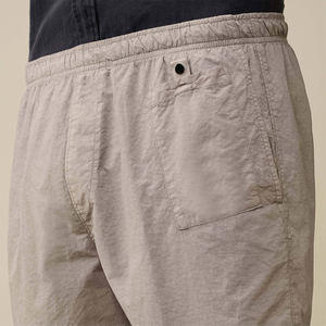 Custom Beige Solid Eco-Friendly Worsted Beach Shorts Lightweight Quick Dry Summer Swim <b>Trunks</b> for <b>Men</b> Elastic Waist Drawstring - Product Image 5