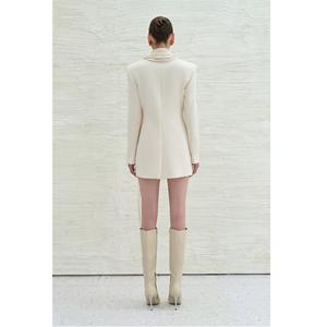 Blazers pour femmes en gros, vêtements ODM, blazer à franges DEBS, blazer élégant écologique de couleur ivoire, nouvelle tendance pour femmes - Product Image 3