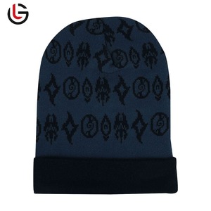 Pakistan Manufacturer Skull Beanies <b>Caps</b> for <b>Men</b> / Women Woolen Made Winter Jacquard Beanie <b>Caps</b> - Product Image 2