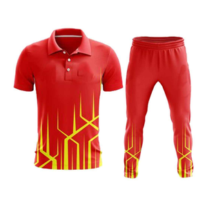 Ligero diseño personalizado sublimación Cricket Jersey Set con nombre Número impresión 100% poliéster Cricket uniformes - Product Image 2