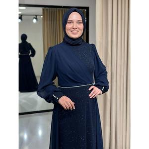 Yıldızlar da donna in Chiffon con cintura frontale fantasia nuova stagione elegante abito da sera 2428 - Product Image 1