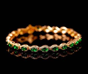 Bracelet tennis hip-hop en argent sterling 925 plaqué or rubis avec collier ovale en moissanite, cadeaux d'Halloween - Product Image 1