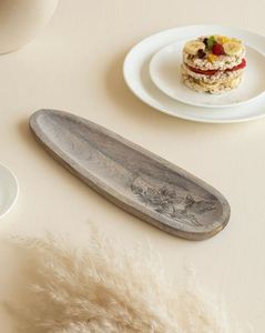 Plateau de service ovale en bois Offre Spéciale utilisé pour servir des collations Restaurant Parties Hôtel au meilleur prix - Product Image 3