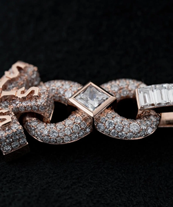 Diamond Look Iced Out <b>Initial</b> Pendant With Heavy Cuban Chain <b>Silver</b> Hip Hop Rapper Style <b>Necklace</b> - Product Image 5