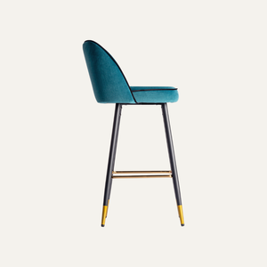 Aria Contemporary Upholstered <b>Bar</b> <b>Stool</b> with Metal Frame for Home <b>Bar</b> Kitchen Cafe and Restaurant - Product Image 3