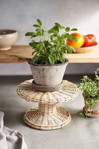 Cesta de maceta de cuerda de yute tejida a mano con soporte, diseño único, cesta de mimbre para interiores y exteriores hecha de hierro y ratán - Product Image 3