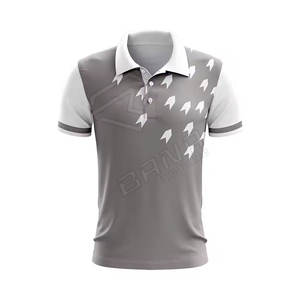 Jersey informal de verano personalizado para hombre, manga corta, tejido liso, botones para camisa, estilo deportivo callejero, jersey de gran tamaño, ropa de golf - Product Image 3