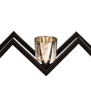 Ensembles de bougeoirs en laiton en métal en forme de V lanternes et ensemble de bougeoirs pour décor de table de dîner de mariage