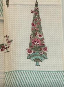 400 GSM Waffle Cotton Golf <b>Hand</b> Bath <b>Towel</b> Customised High Quality Cypress <b>Green</b> Pink Quick-Dry Floral Printed <b>Hand</b> <b>Towel</b> 100% - Product Image 6