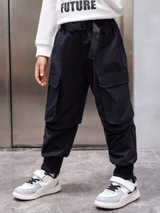 Custom 100% Cotton Fleece High <b>Elastic</b> <b>Waist</b> Casual Jogger Pocket Casual <b>Working</b> Pants - Product Image 2