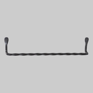 Toallero de metal de hierro trenzado, montado en la pared, acabado negro, perfecto para el hogar, hoteles, baño y accesorios de aseo. - Product Image 1