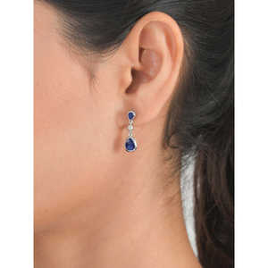 Boucles d'oreilles mode saphir - Product Image 2