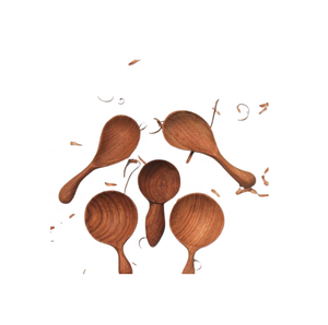 Usine du Vietnam artisanat cuillères à soupe en bois bambou artisanat cadeau ensemble fête dîner mariage emballage personnalisé long manche servant de la nourriture - Product Image 3