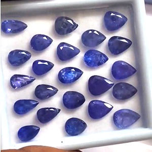 130 pièces de Tanzanite bleue naturelle de 6 mm à 11 mm, formes ovales, poire, rondes, octogonales, facettées, 155 carats, lot de pierres précieuses de bonne qualité, coupées, 186 $ US pour tout le lot - Product Image 2