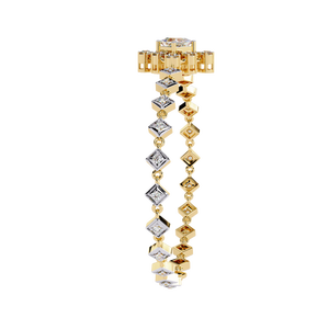 Magnifique bracelet et jonc en or 18 carats avec diamants de laboratoire, accessoire de bijouterie luxueux - Product Image 4