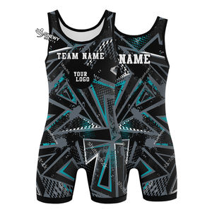 Combinaison de lutte essentielle pour les arts martiaux, équipement de grappling pour la musculation, vente en gros, logo personnalisé, combinaisons de lutte sublimées - Product Image 3