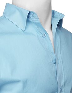 เดรสสำหรับผู้ชายเสื้อเชิ้ตผู้ชายเนื้อผ้านุ่มใส่สบายระบายอากาศได้ดีแห้งเร็ว - Product Image 4