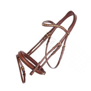 Brida de Cuero Vacuno de Alta Calidad para Caballo, Cincha Ecuestre Occidental, Equipo de Carreras, Color Negro Marrón, Brida de Latón Duradera - Product Image 6