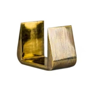 Premium Shiny Gold Metal Bookend For Stylish Library Decor Modern <b>Book</b> Holder For Home Office And Workspace Styling - Product Image 1