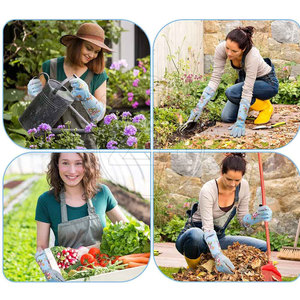 ถุงมือทำสวนหนังคุณภาพดีเยี่ยม ทนทาน อุปกรณ์นิรภัย ป้องกันการบาด กันน้ำ ขนาด 14 นิ้ว - Product Image 6