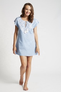 OEM Service High Quality Adjustable Tassels Neck <b>String</b> Short Hand Beautiful Embroidery Sexy Short Sleeves Beach Wear Mini Tunic - Product Image 6