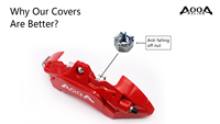 Cubiertas de Caliper de Freno de Aluminio Rojo AOOA para BMW X5, X3, X6, X7, Serie 5, Serie 3, Kit de Cubiertas de Caliper Delanteras y Traseras