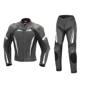 Viaja con Comodidad con Este Traje de Motocicleta de Cuero Estampado de Dos Piezas, Mantente Protegido en Cada Viaje, Transpirable para Todas las Estaciones - Product Image 5
