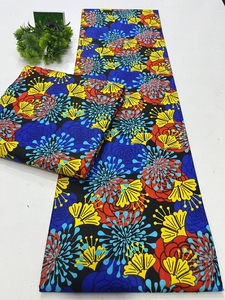 Auténtico estampado de cera Africana nigeriana y tela de algodón Ankara Sudáfrica diseños vibrantes ropa de moda de alta calidad - Product Image 4