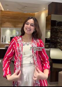 Ropa de Moda Fusion para Adultos, Salwar Kameez de Seda de Secado Rápido para Todas las Temporadas, para Bodas Indias y Pakistaníes y Fiestas de Bollywood - Product Image 3