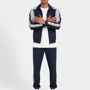 OEM/ODM Survêtement d'hiver à capuche uni de haute qualité, coupe classique, avec panneaux zippés, broderie personnalisée du logo, streetwear, coupe-vent - Product Image 3