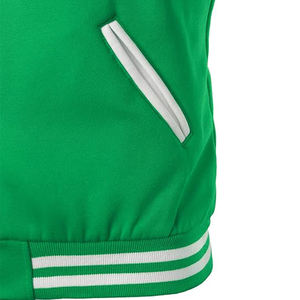 Blouson d'hiver en coton unisexe en laine avec manches en cuir chaud, style letterman de haute qualité pour le baseball universitaire - Product Image 4