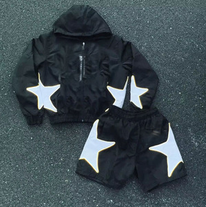 Prince ชุดเสื้อผ้าสำหรับผู้ชายที่มีน้ำหนักเบาเสื้อผ้าแนวสตรีทผ้าไนลอนคุณภาพสูงสำหรับฤดูใบไม้ผลิเลือกขนาดพิเศษได้ตามต้องการ - Product Image 1