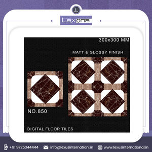 Carrelage de sol carré en porcelaine motif géométrique noir et blanc 300*300mm - Product Image 5