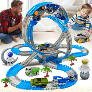 Circuit de piste spatiale électrique en plastique pour jouets - Product Image 4