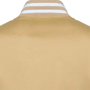 Chaqueta Bomber Varsity Beige Personalizada para Hombre, Impermeable, Transpirable, con Capucha, Uniforme Universitario de Moda, Ropa de Calle, OEM ODM - Product Image 3
