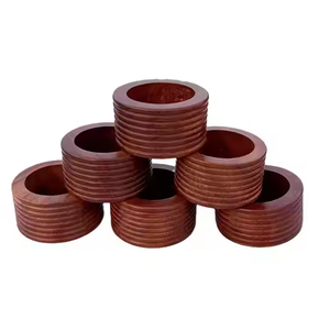 Anneaux de serviette en bois personnalisés avec texte, mariage, écologiques, faits à la main, tendance, ensembles de décoration de table, prix très avantageux - Product Image 4