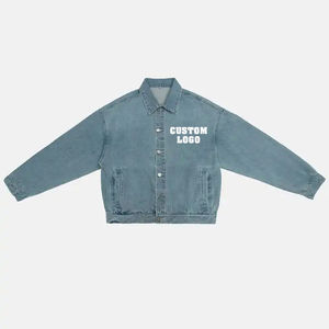 OEM personalizado Chenille parches de longitud recortada de gran tamaño lavado ligero Denim Jeans Chaquetas - Product Image 2