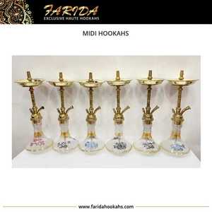 Juego de Narguile Farida Tradicional Egipcio de Latón Macizo de Primera Calidad, de un Solo Nivel, Grabado a Mano, con Acabado Lacado - Product Image 4