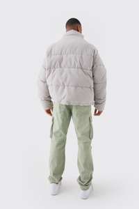 Vente en gros sur mesure Veste bouffante pour hommes High Street hiver imperméable rembourré bulle matelassée longue col montant tissu personnalisé pour l'extérieur - Product Image 6